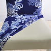 Capa De Cadeira Branca E Azul Vintage