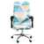 Capa Para Cadeira De Escritório Com Padrão Octogonal Azul, Bege E Branco