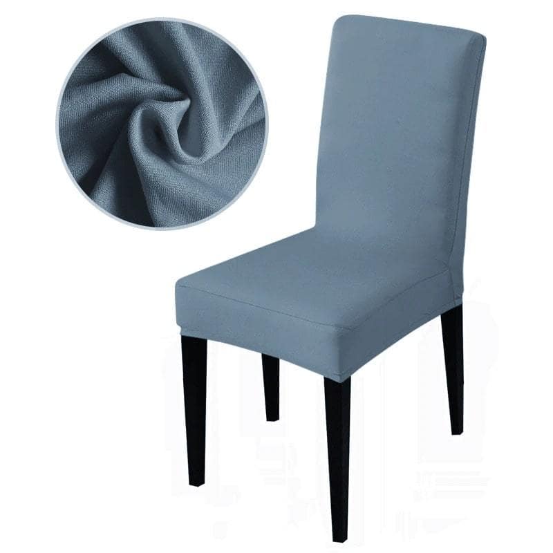Capa De Cadeira Azul Cinza
