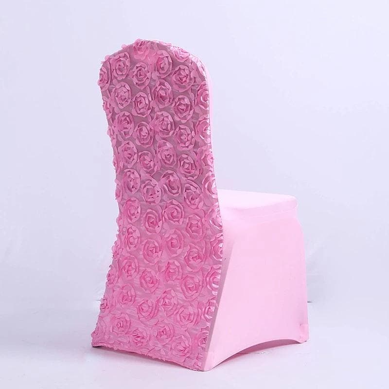 Capa Para Cadeira De Casamento Flor Rosa