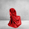 Capa De Cetim Vermelho Para Cadeira De Casamento